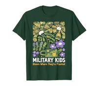 Militaire Kid Pissenlit fleurit là où Ils sont plantés Violets T-Shirt