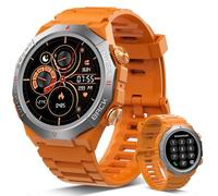 Militaire Montre Connectée Homme Femme avec Appel Bluetooth, 1.39" HD Smartwatch Motre Sport avec 110+ Modes Sportifs, Podometre Cardiofrequencemetre Sommeil, Etanche IP68 pour Android/iOS, Jaune