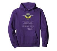 Militaire Saint-Michel Patron Parachutiste France armée Sweat à Capuche, Unisexe pour Adultes, Violet, XL