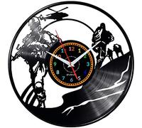 Militaire Soldats Horloge Murale Décorative Moderne Vinyle Vinyle Élégant Militaire Horloge Militaire Amoureux De L'Armée Et De L'Histoire Cadeau Pour Soldat Ou Vétéran W1875
