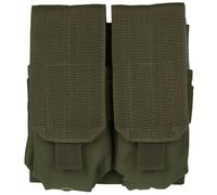 MILITAIRE TACTIQUE DOUBLE / MAGAZINE AMMO POUCH MOLLE SANGLE AIRSOFT OLIVE