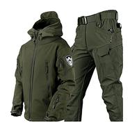 Militaire Tactique Hommes Combat Uniforme Étanche Armée Combat Costume Ensembles Camouflage Softshell Veste Pantalon Chasse Vêtements,Military Green,M