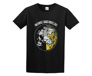 Militaires sans Frontieres Solid Distressed Men Adult Short Sleeve Black L