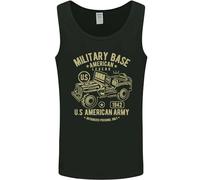 Military Base Débardeur pour homme 4 x 4, Noir , L