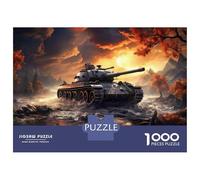 Military Char traversant Une rivière 1000 Pièces Puzzle Premium Puzzle Adultes Carton Recyclé - Hit des Familles, Entraînement Cérébral, Cadeau Anniversaire Et Pause Bureau 70x50cm/1000pcs