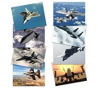 Military SR-71 Blackbird F-15 Eagle F-16 Falcon F-18 Hornet F-22 Raptor Fighters Navy Wall Art Poster Pack of 8 Militaire Aigle Combattant Marine Mur Affiche