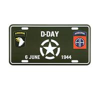 Military Surplus Plaque d'immatriculation en métal pressé D-Day 1944