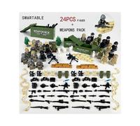 Military SWAT Soldier Figure Toy (Black), Army WW2 Building Blocks
