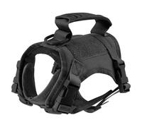 Military Tactical Adjustable Nylon Working Cat Dog Darness avec Poignée pour Chihuahua Shiba Inu Pug Yorkie,Noir