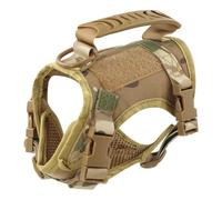 Military Tactical Adjustable Nylon Working Cat Dog Darness avec Poignée pour Chihuahua Shiba Inu Pug Yorkie,Un