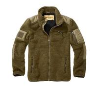 Military Wear Tactical Teddyfleece Vert Olive XXL | Veste Tactique avec 5 Poches | Polaire Militaire avec Velcro | Équipement Forces Spéciales et Survie | 100% Polyester