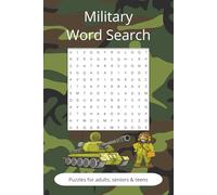 Military Word Search: Word Searches with Easy to Read Print about Military, Army, Air Force, Navy, Marines and More | 6x9 inches, 110 pages | 50+ ... Gifts for Vacations, Holidays, and Relaxation