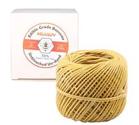 MILIVIXAY Mèche de Bougie 100% Chanvre Bio avec revêtement en Cire d'abeille Naturelle, Bobine de 60 m, Taille épaisse (2,0 mm),Non Blanchie pour Fabrication de Bougie.