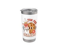 Milk and Cookies Christmas Season Gobelet isotherme en acier inoxydable double paroi
