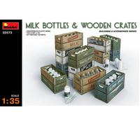 Milk Bottle & Bois Caisses Plastique Kit 1:3 5 Model Miniart