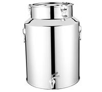 Milk Can 5L Dispensateur en eau en acier inoxydable seau de miel lourd avec bec, couvercle scellé et manche pour le vin, l'huile de cuisson, le lait, les céréales