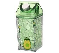 Milk Carton Bouteilles d'eau 400 ml Rétention froide Rétention Coutrage de cartons de lait mignon avec paille Bouteille d'eau de fuite portable d'été pour filles, style2 bouteilles d'eau de cartons d