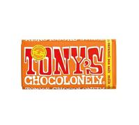 Tony's Chocolonely Lot de 4 barres de chocolat au lait caramel et sel de mer 180 g