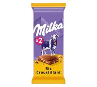 MILK. - Chocolat au Lait Fondant avec Riz Croustillant, Plaisir Gourmand et Texturé (2x100g) - Lot de 4 - vendu par Lot