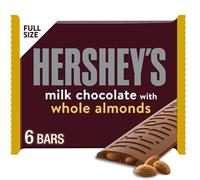 Milk Chocolate with Whole Almonds Full Size, Candy Bars, 1.45 oz (6 Count)