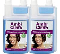 Milk foam cleaner cappuccino cleaner cream cleaner for coffee machine capsule machine milk foamer cream dispenser, 2 x 250ml (=500ml) - 0.5 litre of concentrate makes 16.5 litres of cleaning solution - easy to use with measuring chamber - cleans milk foam and cream. Alternative for many brands such as Jura Delonghi Saeco Melitta WMF Miele Bosch Siemens etc. - Buy now without risk with a money back guarantee by AmbiClean
