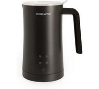 CREATE Mousseur à lait électrique – Écran tactile, 4 programmes, chaud/froid, 350 ml, noir