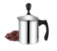 Milk Frothing Jug - Handheld Coffee Creamer | Stainless Steel Milk Frother Steamer Cup | Milk Frothing Pitcher | Long-Lasting Design for Cappuccino Latte and Coffee Foam Milk Frothers