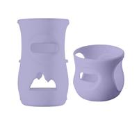 Milk Glass Bottle Silicone Sleeve - Food-Grade 12x7cm | Reusable Leakproof Airtight Shatterproof Cover For 120ml 240ml Bottles | Protective Milks Bo-ttle Sleeves For Kids Dishwasher Safe Avent Glasses