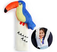 Milk Moo Soft Cuddles Milk&Moo Flying Tucan Coussin de ceinture de sécurité pour enfants, support de tête, cou, épaules dans la voiture, housse de ceinture de sécurité pour enfants, coussin de
