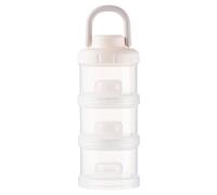 Milk Powder Dispenser - Three Layer Travel Storage, Food Snack Pot | Separate Section Design Freshness Seal | House Kitchen Bedroom Travel Mother, Family Dry Food Organization Portable Utility B