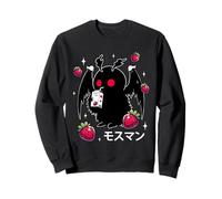 Milk-Shake à la Fraise Mothman Kawaii Cryptid Sweatshirt