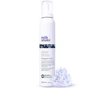 milk_shake | Silver Shine Whipped Cream 200 ml, Mousse conditionnante sans rinçage spécifique anti-jaune pour cheveux blonds ou gris, avec pigment violet, Made in Italy