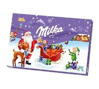 MILKA - 1 Calendrier de l’Avent Milka - Assortiment Festif de Chocolats - Idée Cadeau Noël - Chocolat à Offrir - 1 Calendrier de 200 g