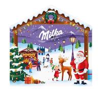 MILKA - 1 Calendrier de l'Avent Magic Mix Milka - Assortiment d'œufs, tablettes et Père Noël en Chocolat au Lait du Pays Alpin - 1 Calendrier de 147g