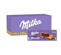 Milka - 16 boîtes de 5 sachets de Choco Moelleux - Gâteaux aux pépites de chocolat - (16x140g)