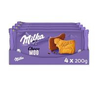 Milka - 4 paquets de Choco Moo - Biscuits nappés au chocolat au lait - (4x200g)