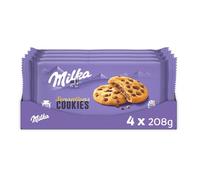 Milka - 4 paquets de Choco Sensations - Cookies cœur fondant aux pépites de chocolat au lait du pays alpin - (4x208g)