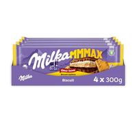 MILKA - 4 Tablettes de Chocolat au Lait Milka MMMAX Choco-Swing 300g - Chocolat au Tendre Lait du Pays Alpin - Lot de Tablettes de Chocolat Milka et Biscuit - Lot de 4x300g