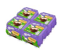 Milka - 4 Œufs Coques Chocolat au lait - Œufs de Pâques en Chocolat - Idée Cadeau - Chocolat à Offrir - 4 Boite de 136 g