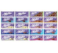 Milka Assortiment Mix 20 Tablettes Chocolat au Lait 1900g