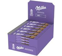 Milka - Barre de Chocolat au Lait Alpin - Snack à Emporter - Goûter Enfant et Pause Gourmande - Cacao Durable - 45 g - Présentoir de 30 unités