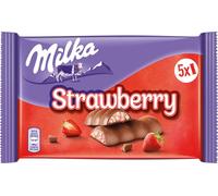 Milka Barre Fraise 5 pièces de 36,5g chacune 182g