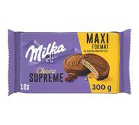 MILKA - Biscuits Gaufrettes Enrobés au Chocolat Au Lait, Choco Suprême, 300 g - Lot De 3