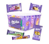Milka biscuits paquet mensuel - biscuits au chocolat - biscuits moelleux - biscuits croustillants - mélange de biscuits - 28 pièces - 1031g