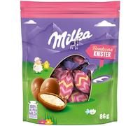 Milka - Bonbons Fourrés Chocolat au Lait Pétillant - Œufs en Chocolat de Pâques - Au Lait du Pays Alpin - Cacao 100% Durable - 1 Sachet (86 g)