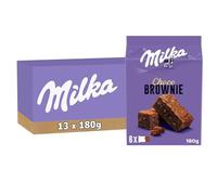 Milka Brownie - Gâteaux Moelleux Chocolat et Pépites - 13x180g