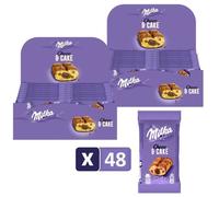 Milka Cake and Choc - 2 Présentoirs de 24 sachets - Gâteau Moelleux Fourré au Chocolat au Lait - Format idéal goûter ou fêtes