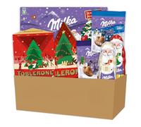 MILKA - Calendrier de l'Avent 200g, Père Noël Lait Noisette 95g, Père Noël Blanc 90g, Milka Oreo 86g, Lait Alpin 86g - TOBLERONE - Calendrier de l'Avent 200g, Mini Chocolats 280g - Lot de 7