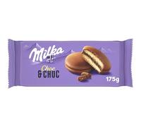 MILKA - Choc et Choc - 1 Paquet de Gâteaux Choco- Génoises Moelleuses, Cœur Fondant Cacaoté, Enrobé de Chocolat au Lait Milka - pour le Goûter - 175g