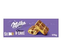 MILKA - Choco & Cake - 1 Paquet de 5 Sachets de Gâteau Choco & Cake - Gâteaux Moelleux Fourrés au Chocolat au Lait Milka - Idéal pour le Goûter - 175g